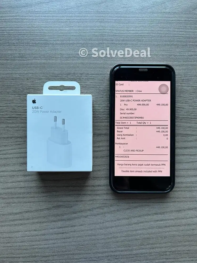 Charger Apple 20W USB-C Power Adapter Ibox Original Harga Toko 499 rb