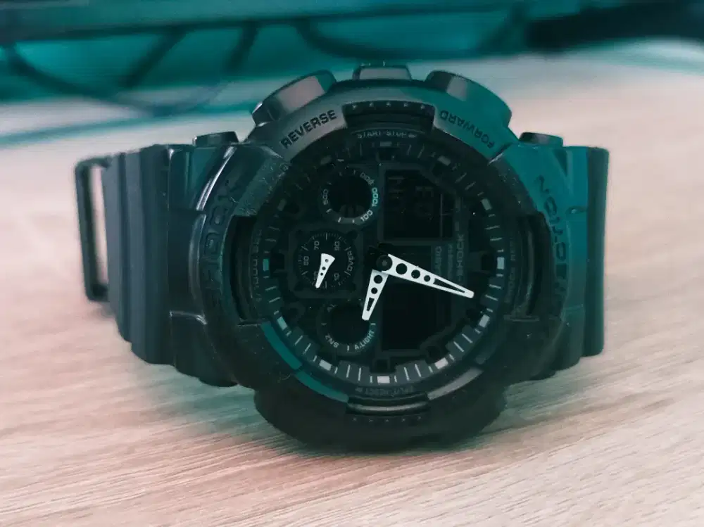 Dilepas G-Shock GA-100 Full Black ORI