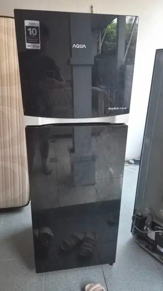 Kulkas Aqua dan panasonic 2 pintu, dispenser cosmos