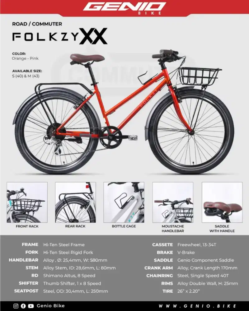 Sepeda commuter folkzy xx baru
