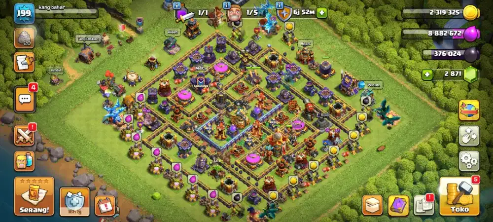 Jual akun coc th 16