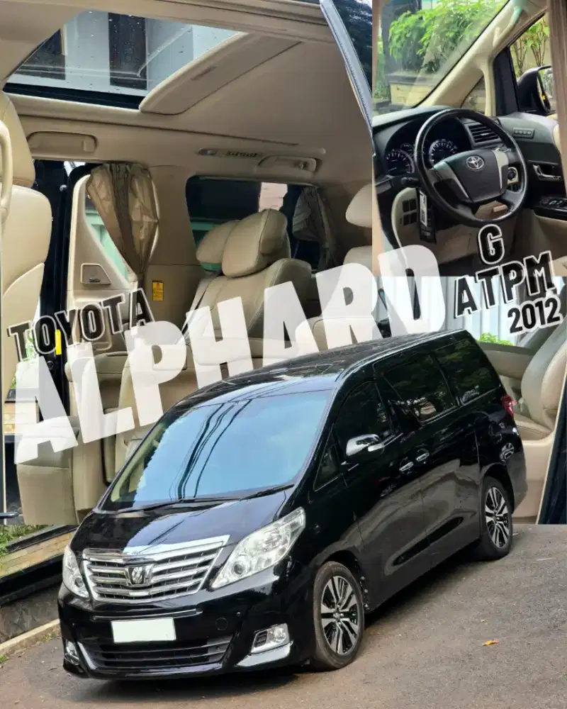 Toyota Alphard G ATPM 2012 Hitam Kondisi Sangat PRIMA Siap PAKAI