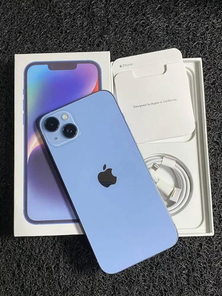 iPhone 14 Blue 128GB Fullset Murah