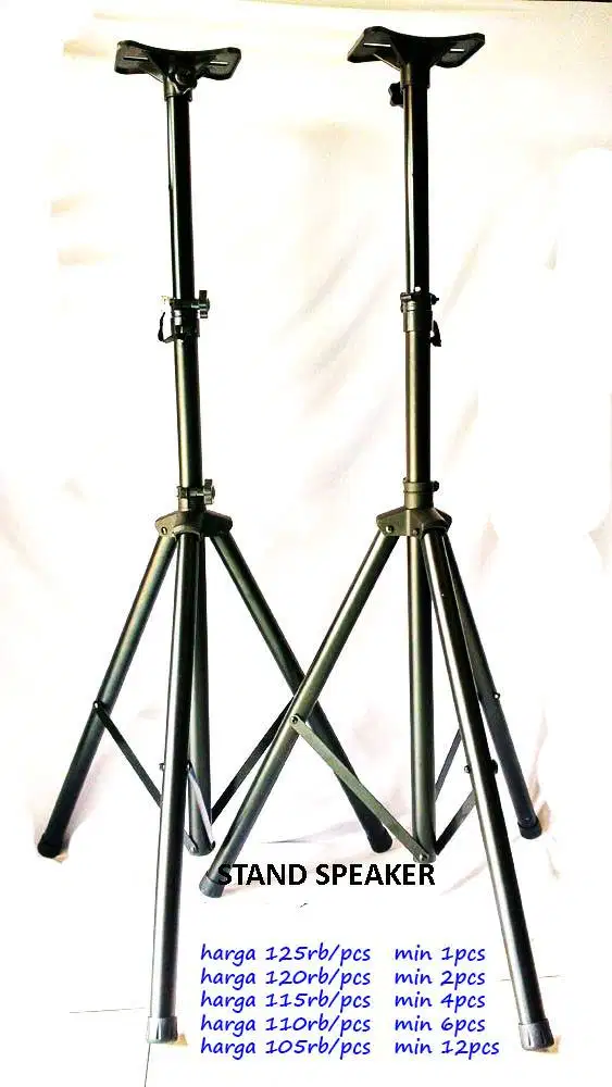 stand speaker besi hitam kuat