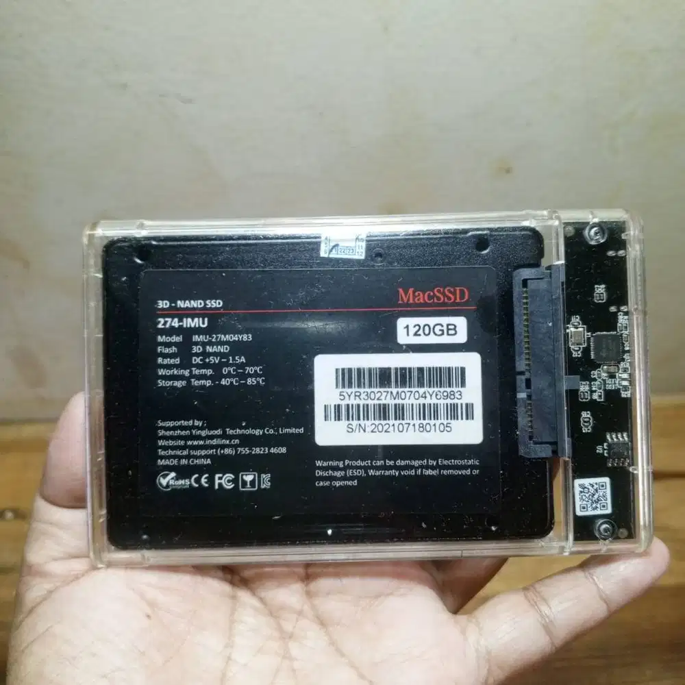 SSD SATA 120 GB 2.5 inch merk MacSSD