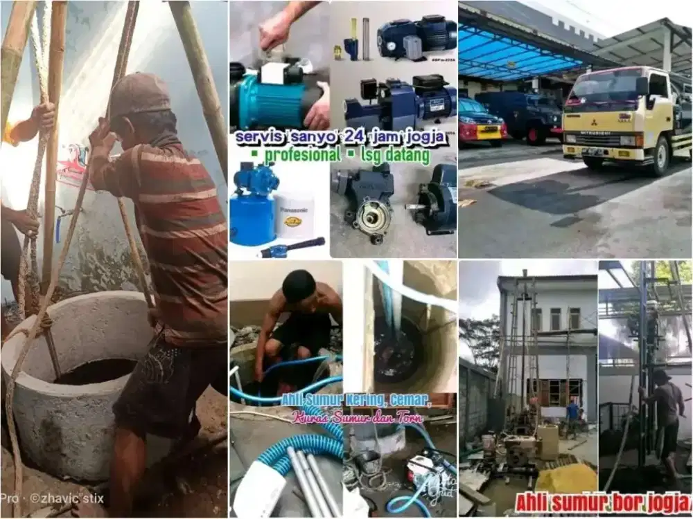 SERVICE SERVIS POMPA AIR 24 JAM SUMUR BOR JOGJA SUNTIK GALI  SEDOT WC
