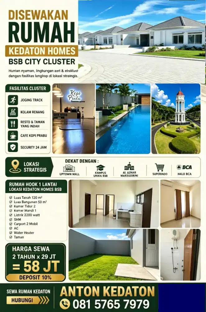 Kontrak kedaton hook bsb city citraland gtp victoria highland hilago
