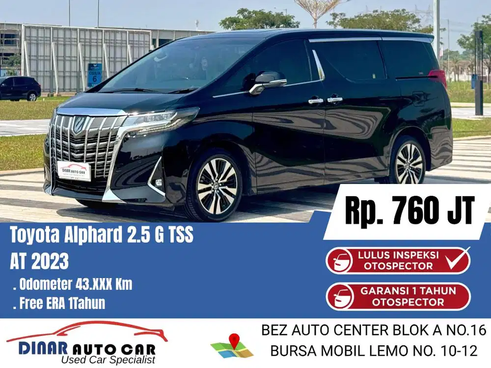 (40Jt) Alphard G TSS 2023 B Genap Servic Toyota Warenty 1Th*Dinar Auto