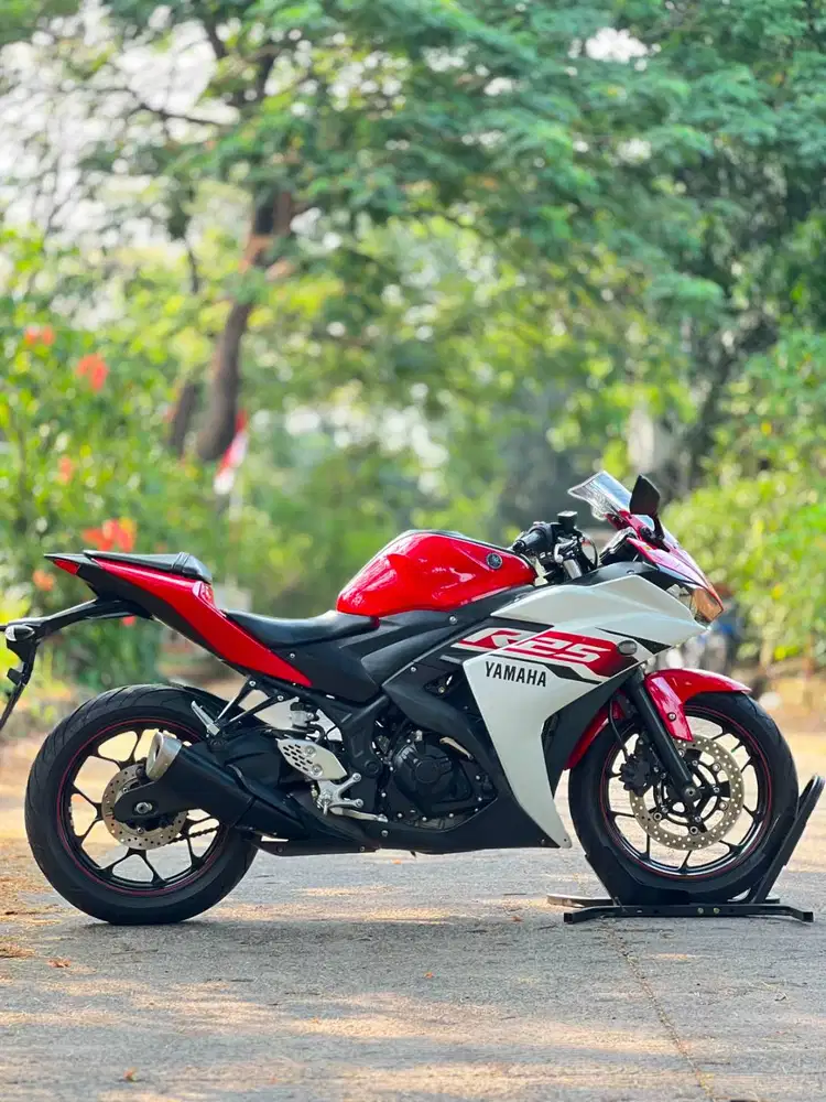 YAMAHA R25 OLD MERAH 2015 KM 16K PAJAK PANJANG FULL ORIGINAL
