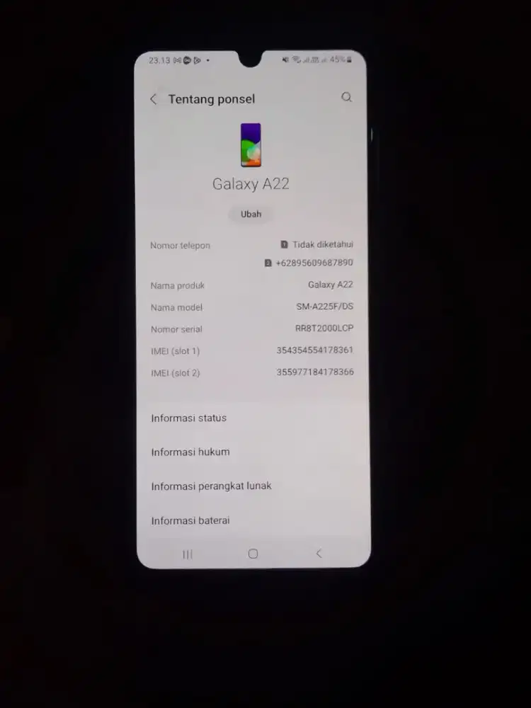 SAMSUNG A22 6/128 HP+CASAN ORI