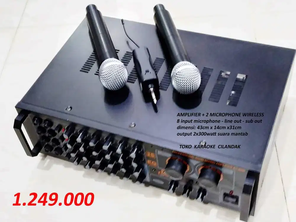 paket amplifier dan microphone wirless