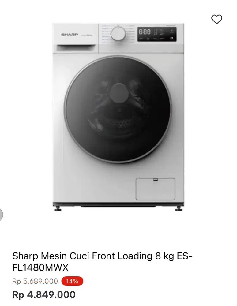 WM SHARP FRONT LOAD 8kg