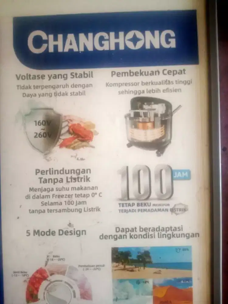 Freezer merk changhong