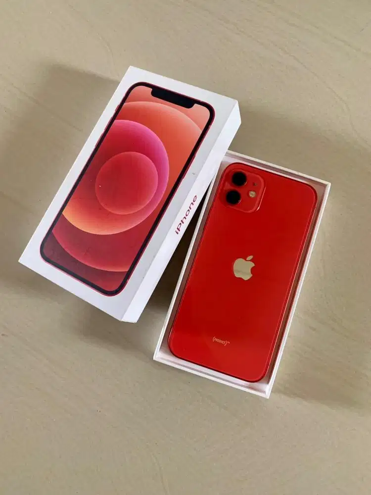 Iphone 12 128gb Red IBOX Mulus Normal Malang Batu