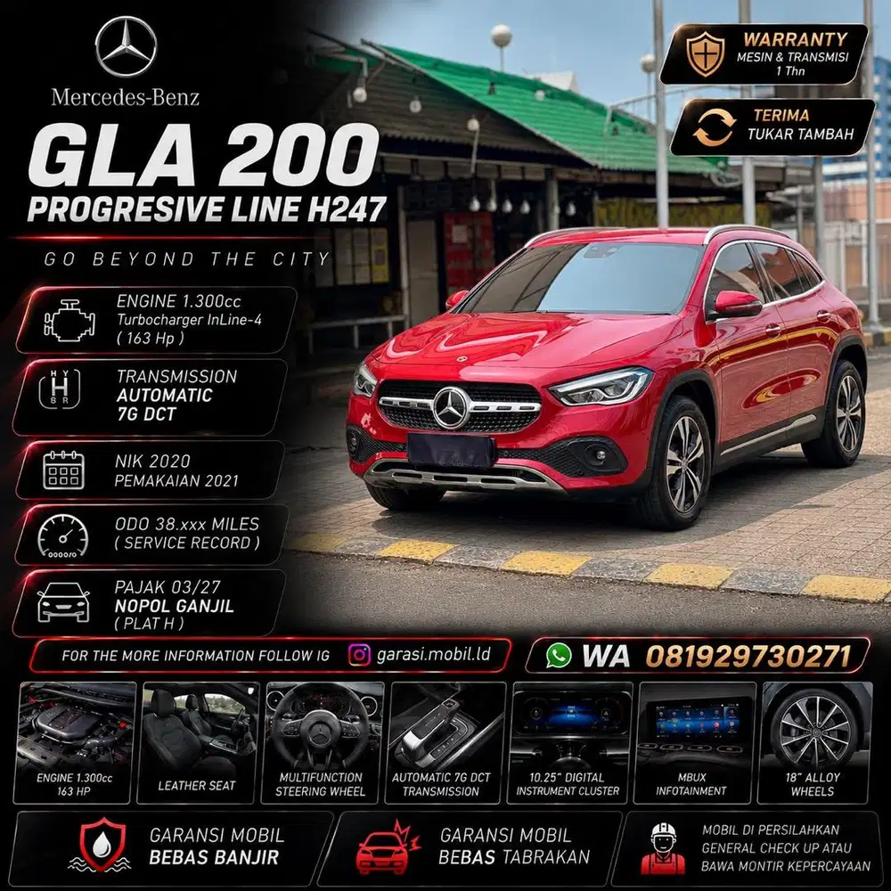 Mercy GLA 200 Progresive Line H247 2020 / 2021