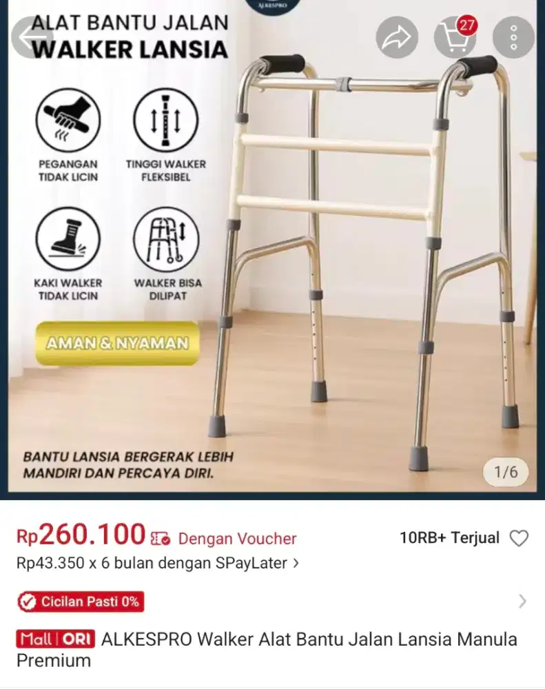 Alat bantu jalan lansia