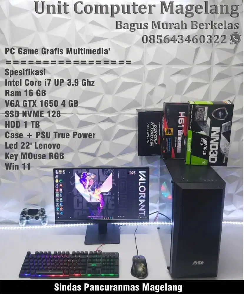 PC Gaming   i7 II 16 GB II GTX  1650 II 128 II 1 TB Lenovo 22 FHD