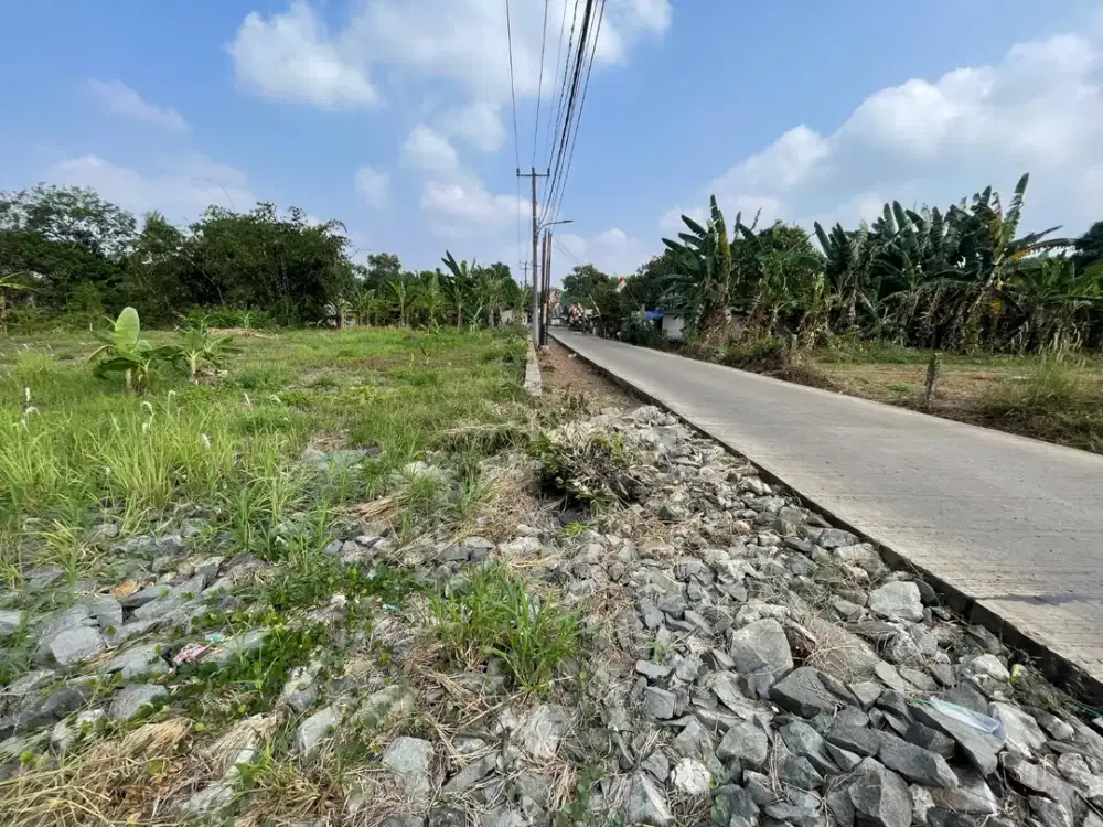 Tanah Pinggir Jalan 1Jtan/m di Cisauk - SHM - Cocok Invest/Hunian - Dekat Stasiun Jatake