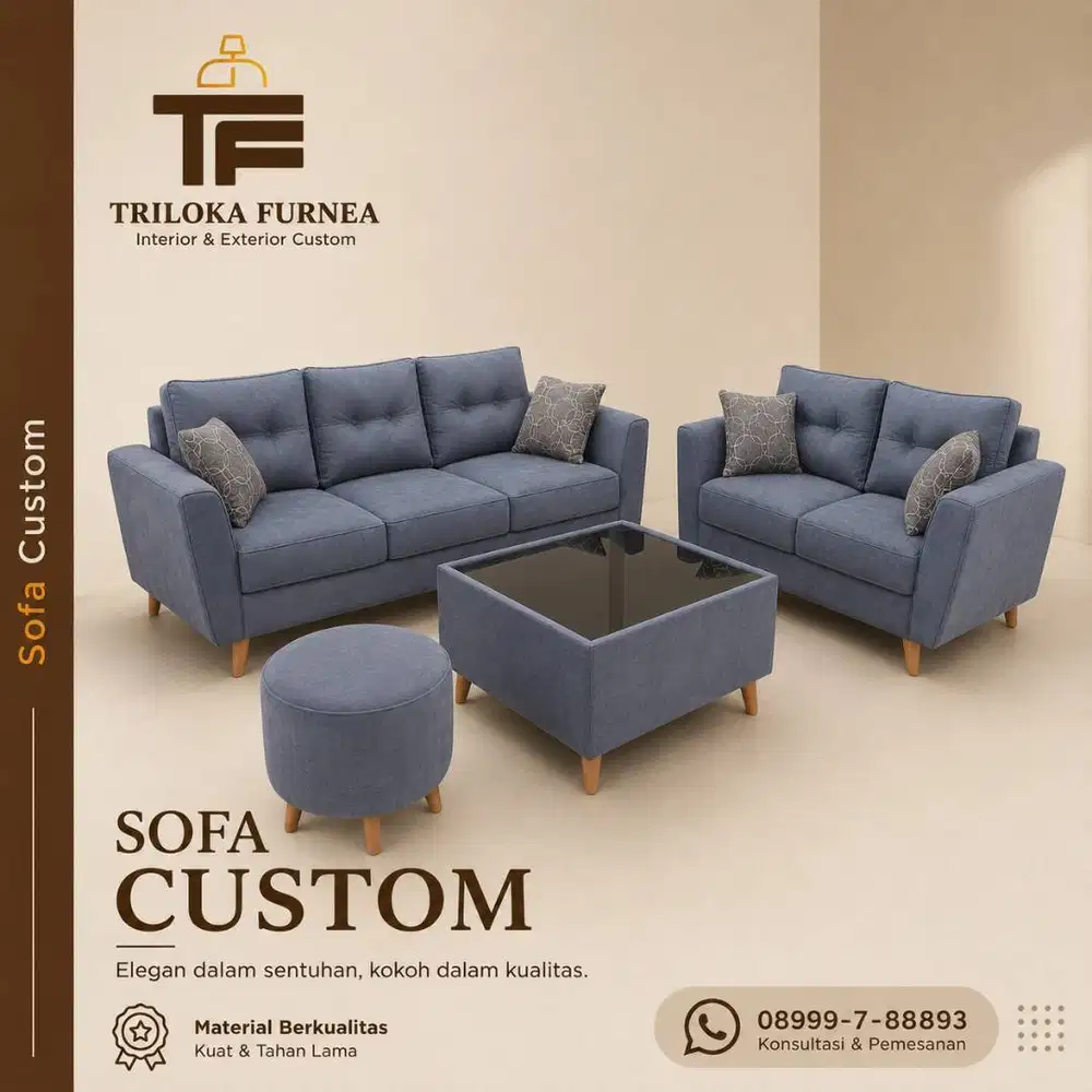 Sofa Custom Minimalis Full Set Harga Terjangkau