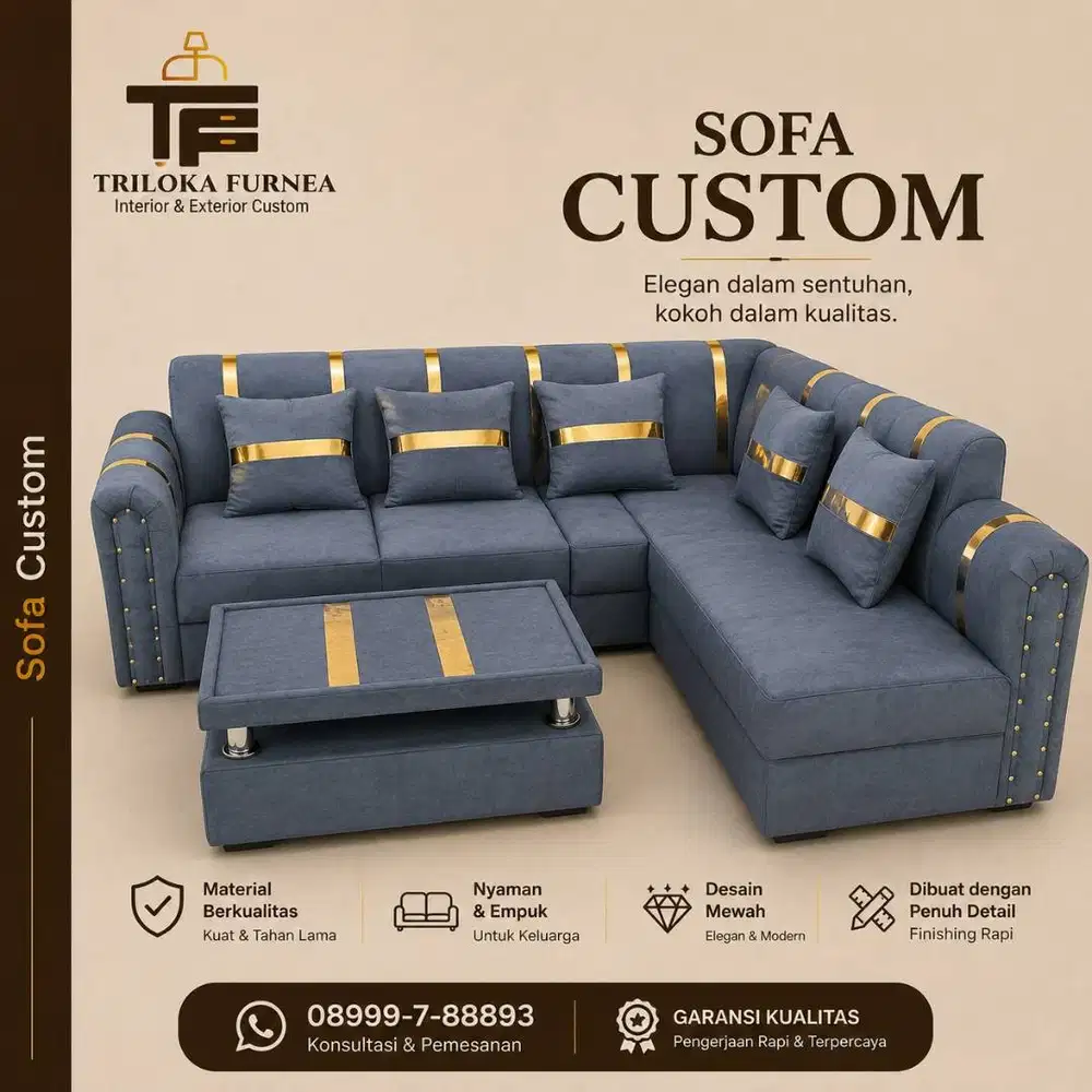 Sofa Ruang Tamu Minimalis Full Set Bisa Custom
