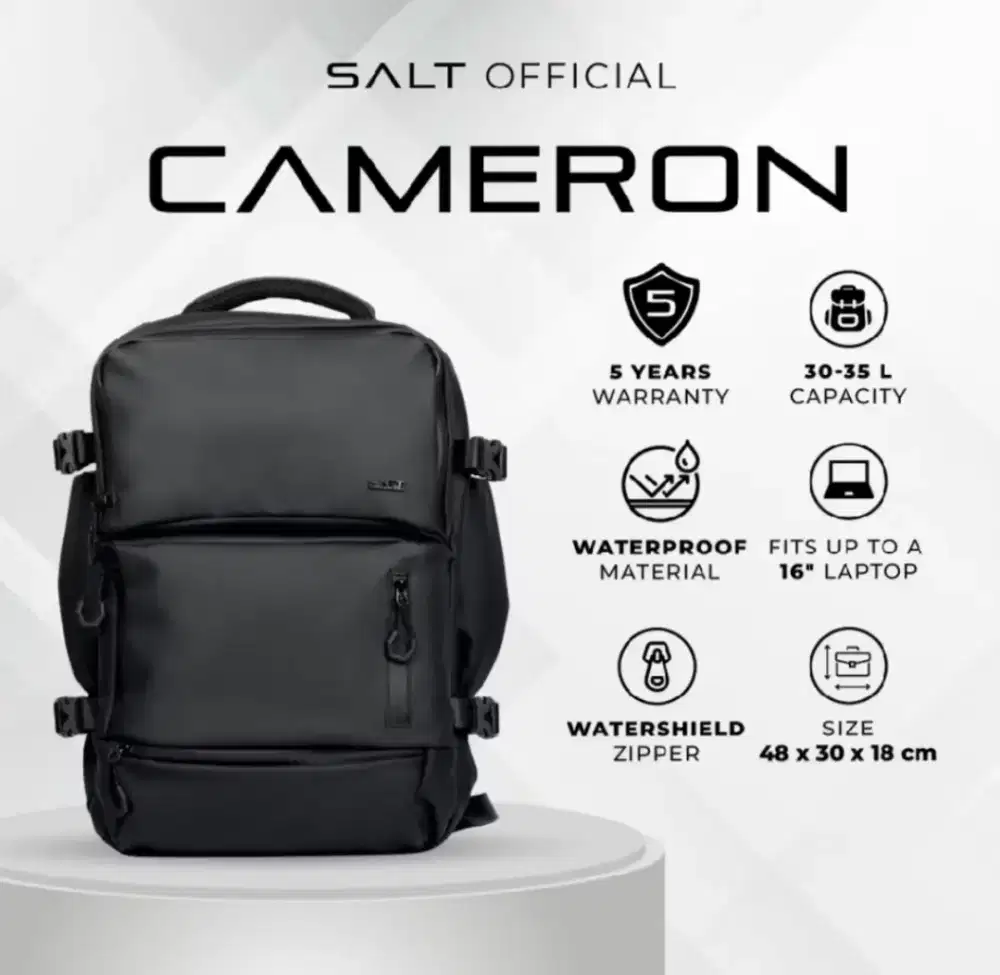 Tas Backpack pria SALT Cameron 30-35L tahan air