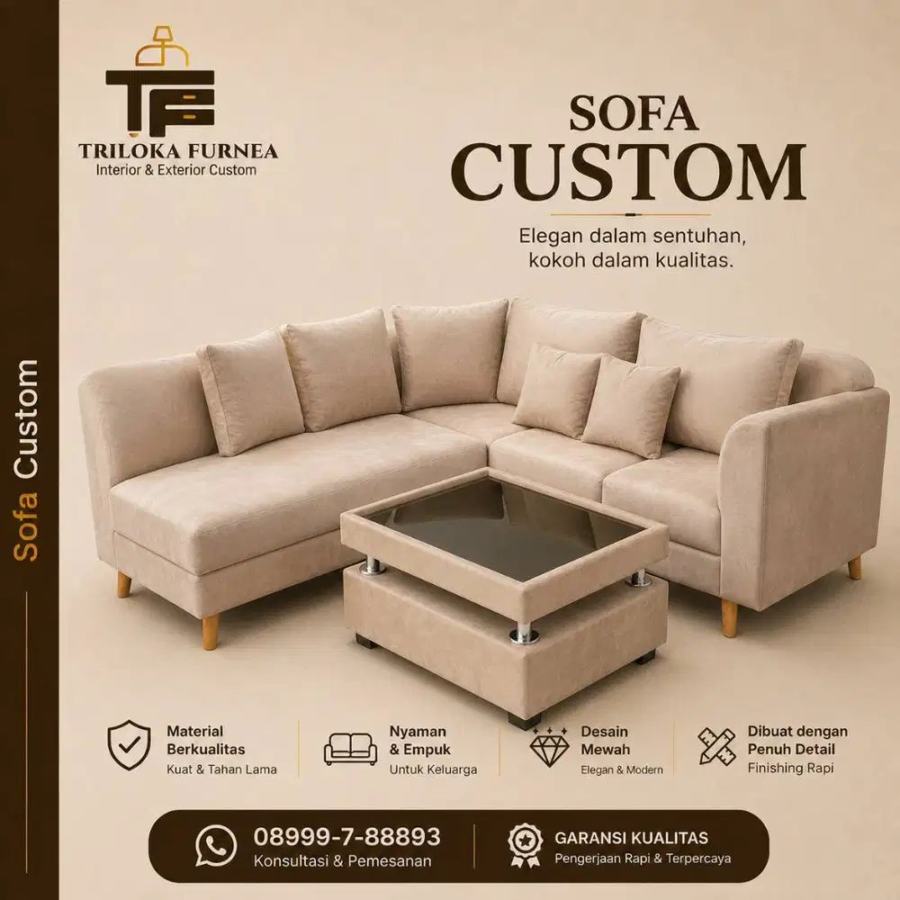 Sofa Minimalis Custom Full Set Harga Langsung Pembuat