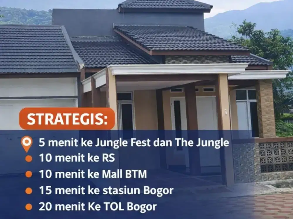 Rumah Baru di Kota Bogor Kaki Gunung Salak Akses Tol dan Kereta