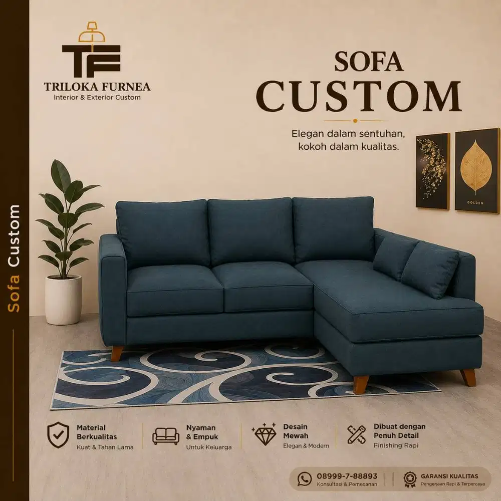 Sofa Custom Full Set Untuk Rumah, Kantor & Cafe
