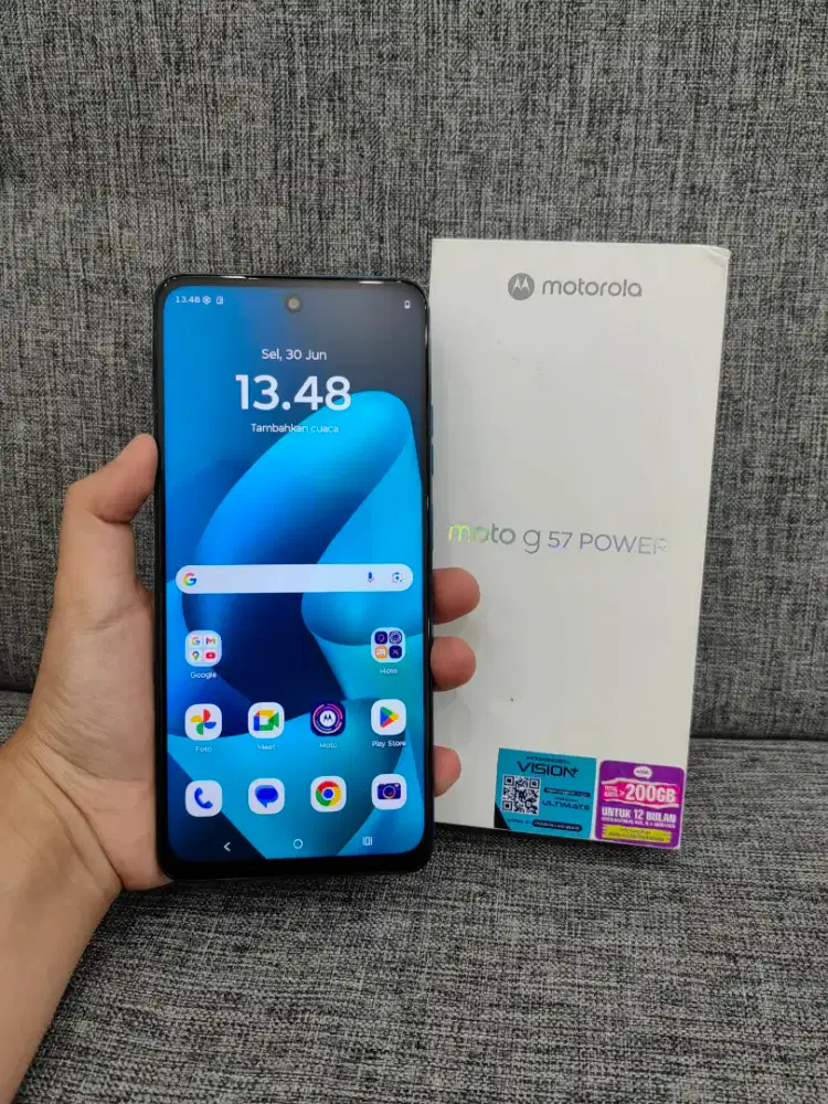 Motorola G57 8/128 Fulset ori likenew siap pakai