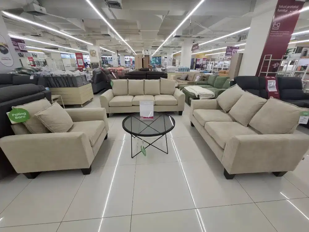 Sofa Set Fabric Morris Beige