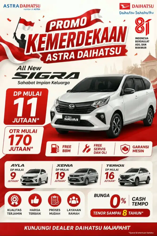 PROMO DAIHATSU SIGRA R 1.2 MANUAL 2026 DP 11 JUTA