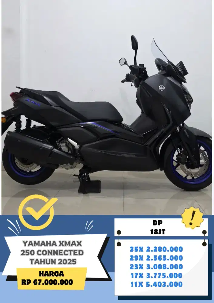 KM 1RB! YAMAHA XMAX 250 CONNECTED TAHUN 2025