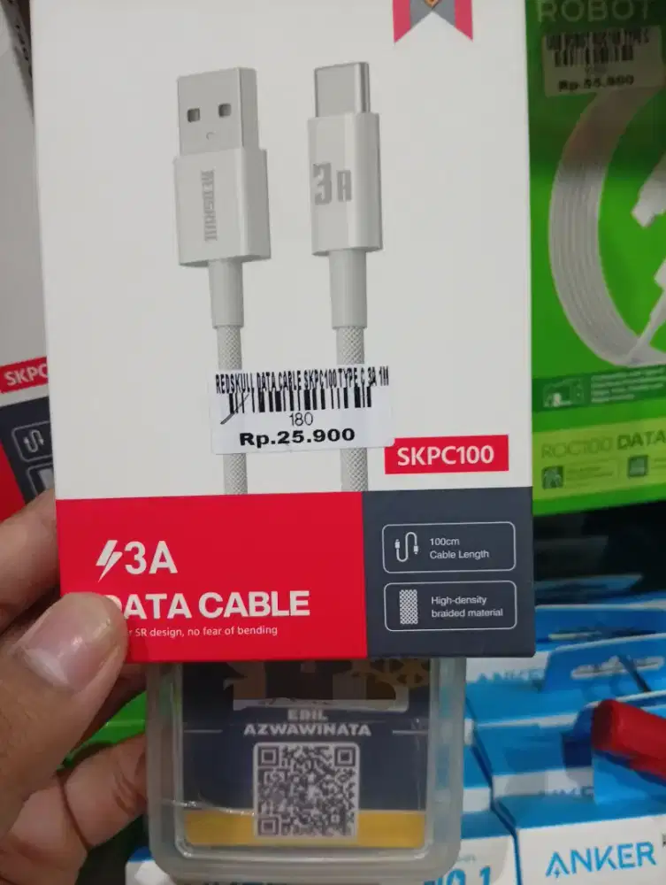 REDSKULL DATA CABLE SKPC 100 TYPE C 3A l ATLANTIS DAHSYAT