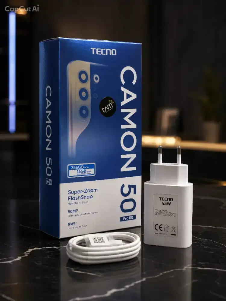 charger original tecno 45 watt