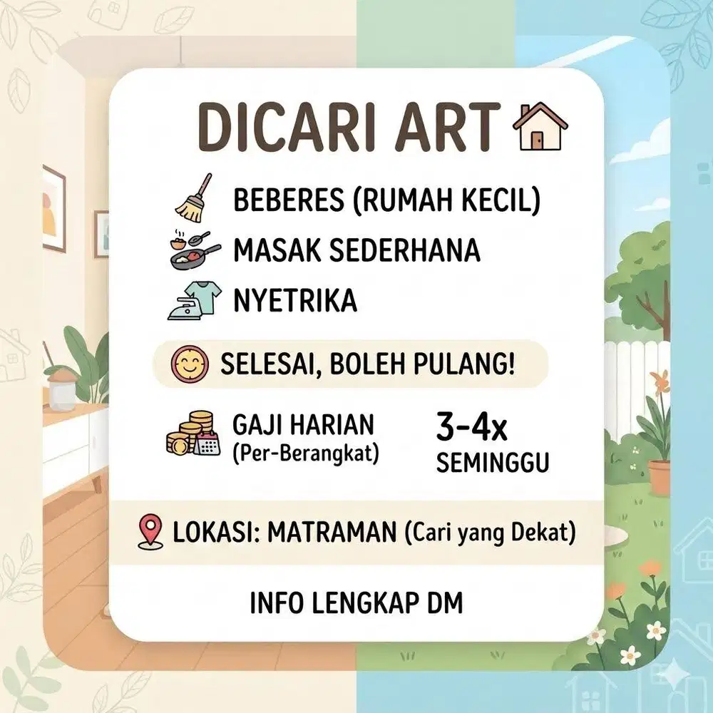 Dibutuhkan ART harian
