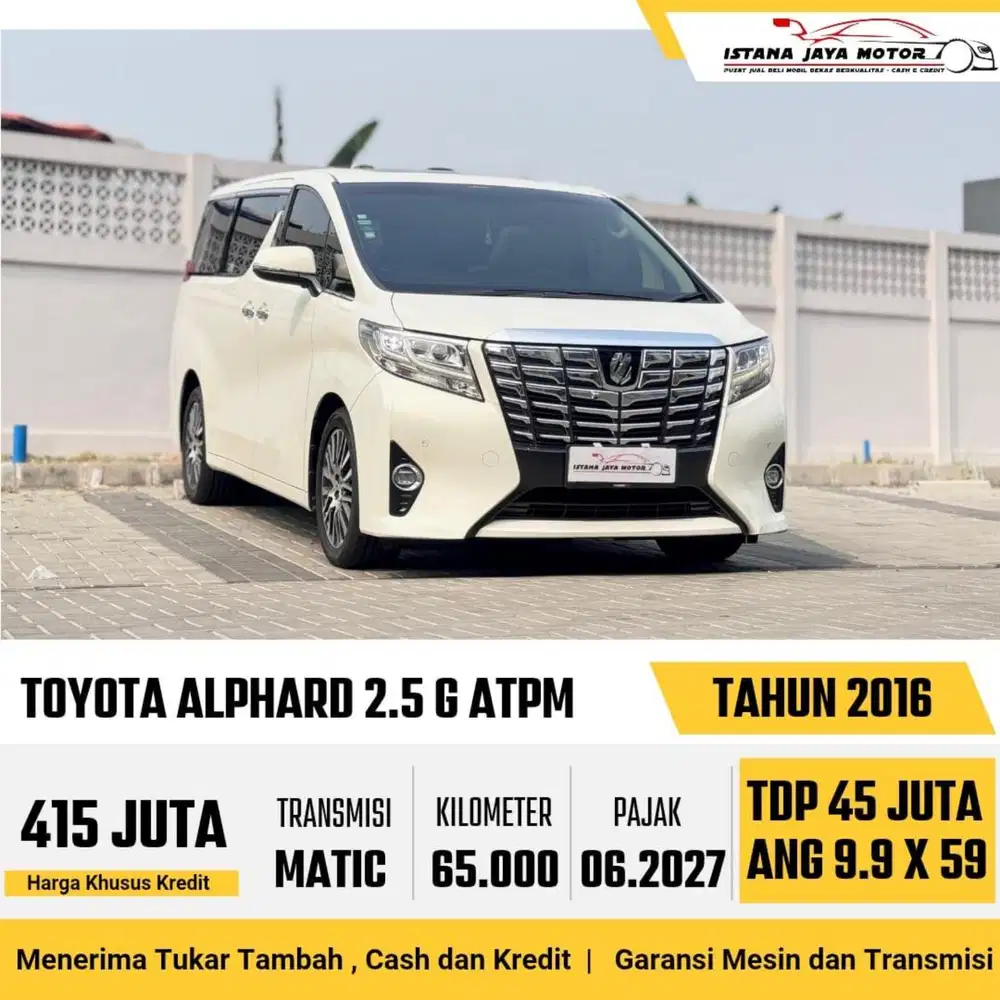Toyota Alphard 2.5 G ATPM th 2016 #istana jaya motor