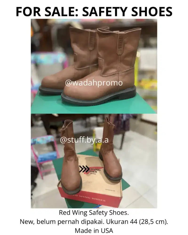 Sepatu Red Wing Safety Shoes Baru Ori