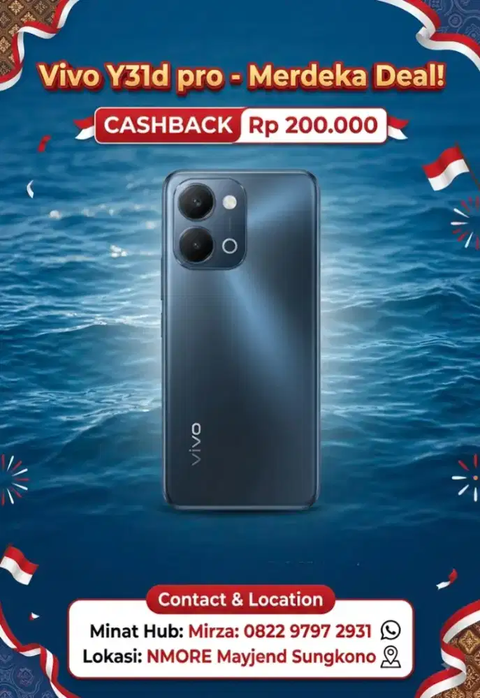 Vivo Y31d pro,,, Cashback 200rb bisa cicilan syarat KTP ajaa