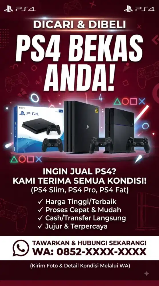 DI CARI PS4 YANG MAU JUAL SAYA BELI LANGSUNG COD