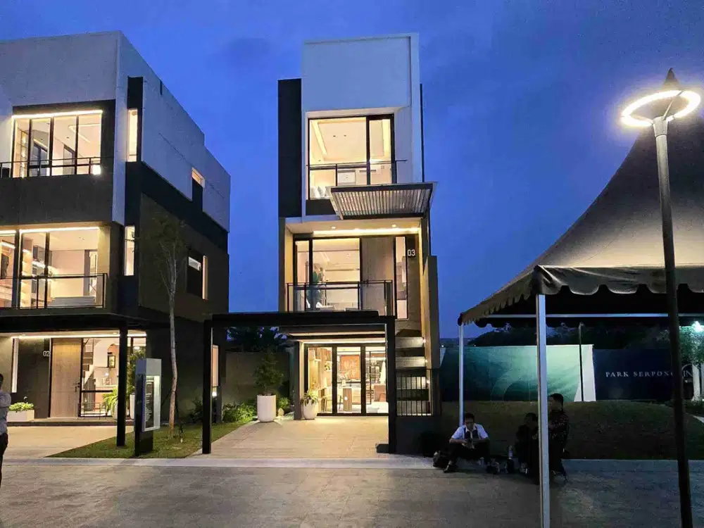 Rumah Dijual Park Serpong Tipe TreeTops Beverly Rumah 3 Lantai 4 Kamar Tidur