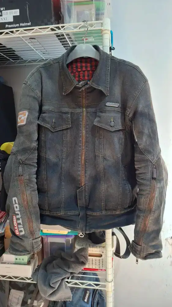 Jaket Protector Denim Contin Metropole - Black