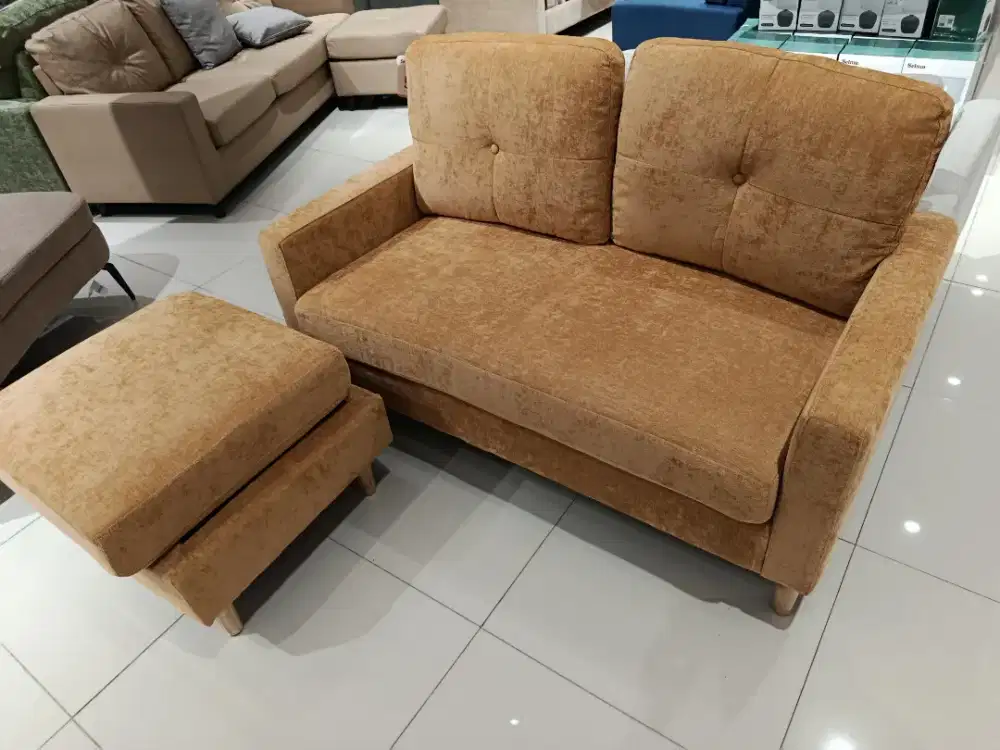 Philo sofa 2 seater w/ottoman terracota