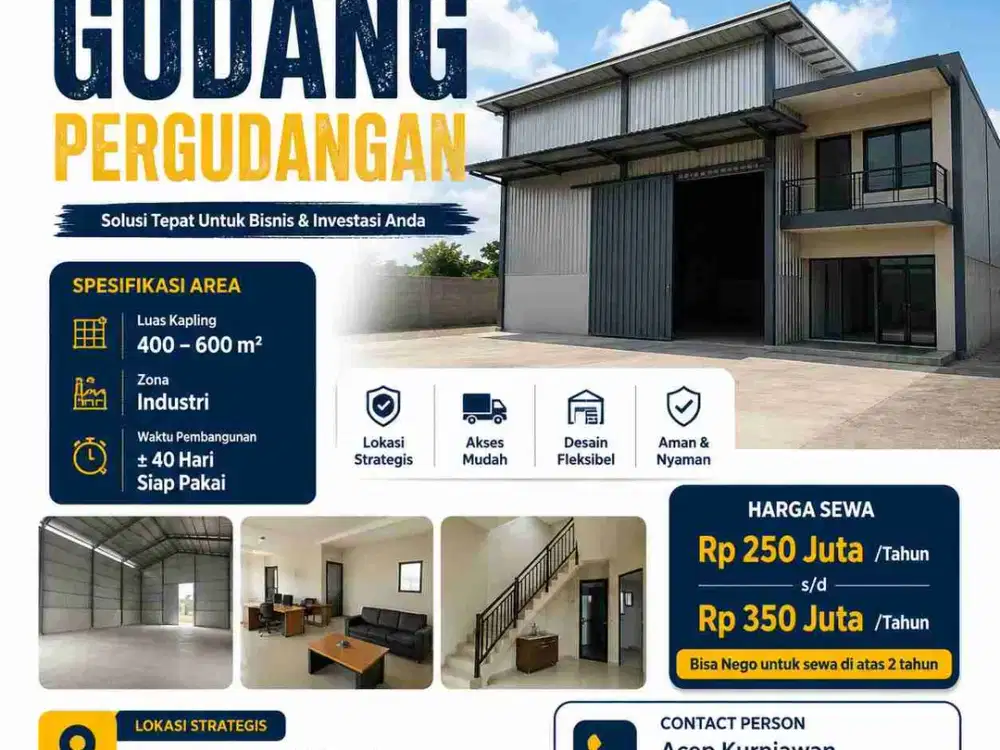Kapling Siap Bangun Pergudangan: Gudang Multiguna Di Cikarang Bekasi