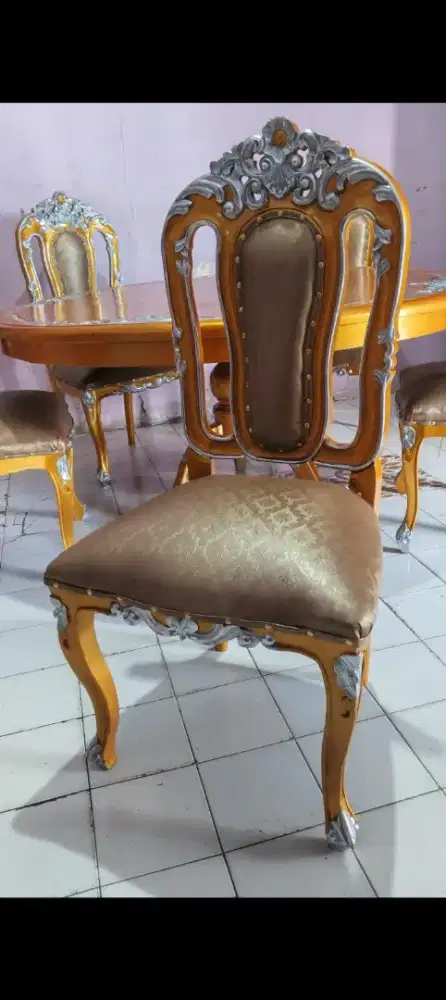 Meja makan jati set