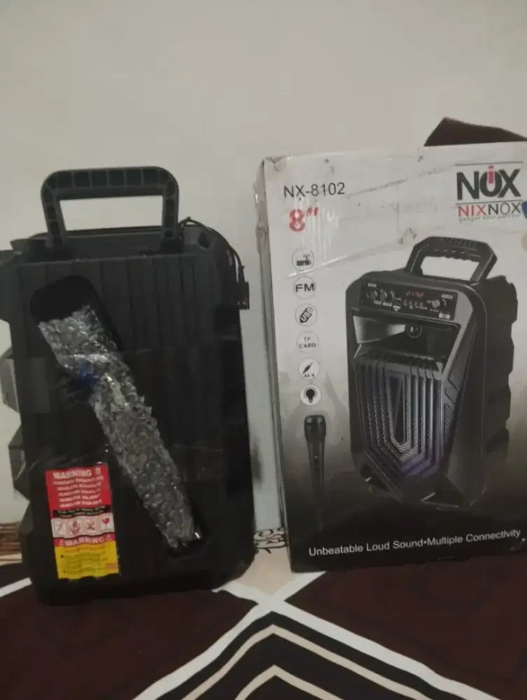 Speaker bluetooth karoke 8inch nixnox komplir