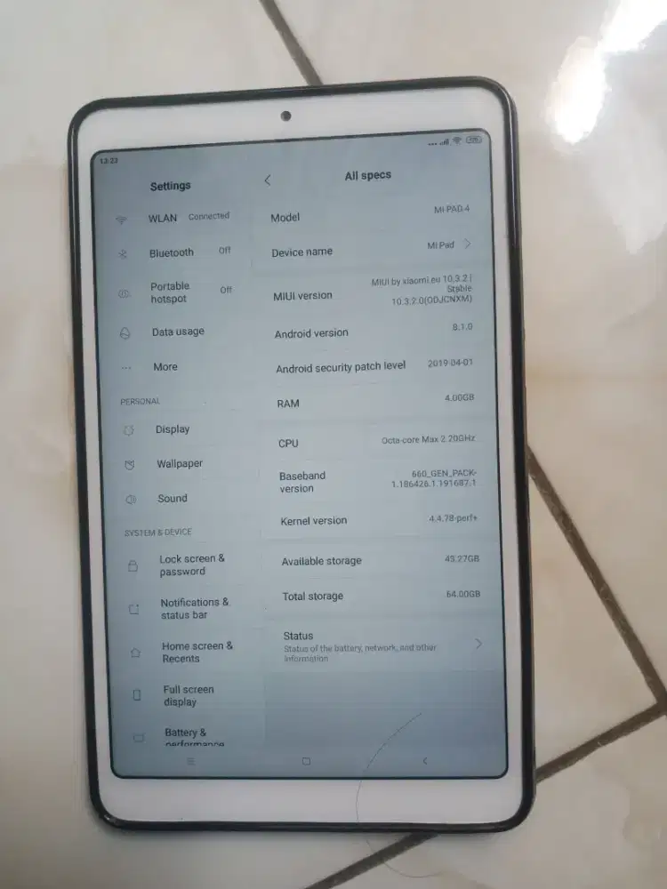 xiaomi mi pad 4 ram 4/64gb