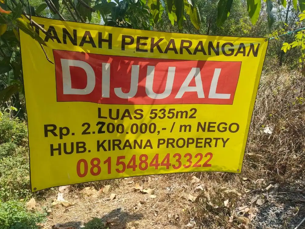Dijual Kav SHM luas 535M2, lokasi belakang kampus II ISI Surakarta