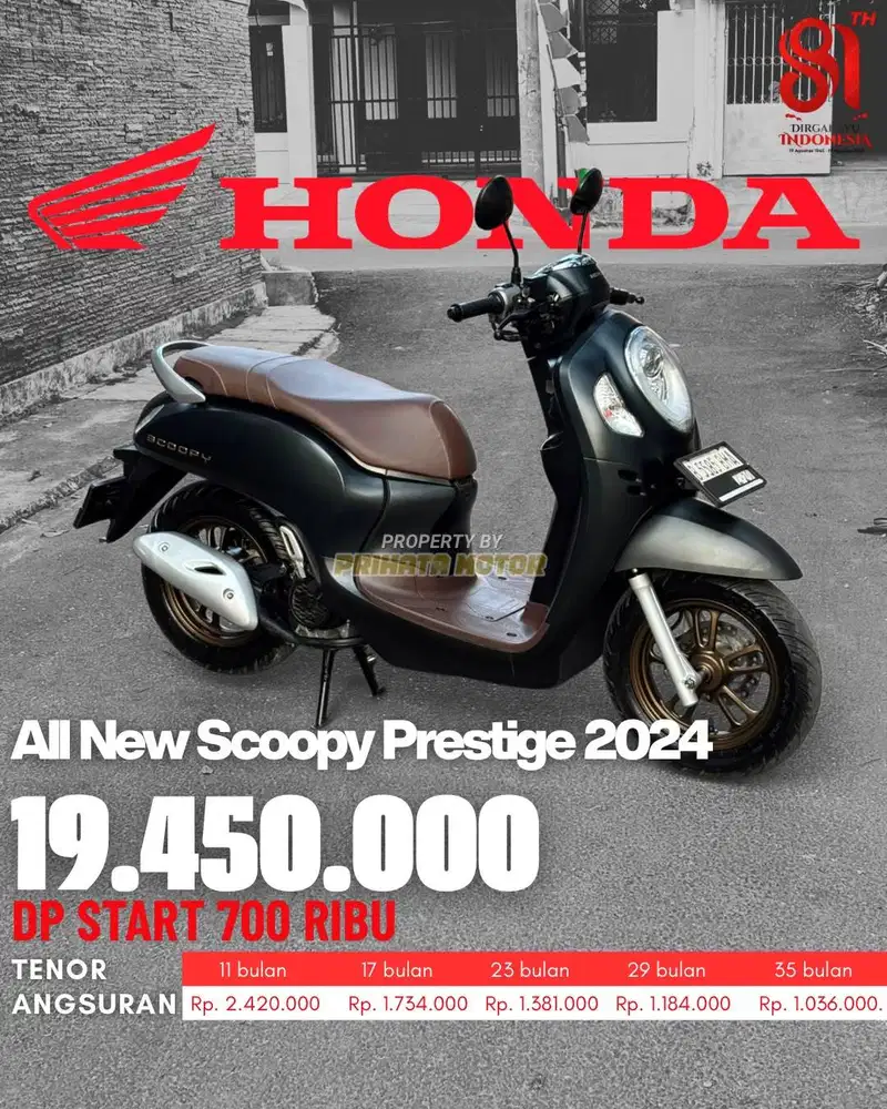 CREDIT DP MULAI 700 RIBU SCOOPY PRESTIGE 2024 !!!