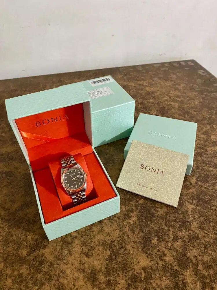 BONIA Sapphire Jam Tangan Wanita (Silver Gold) Original Product + Box