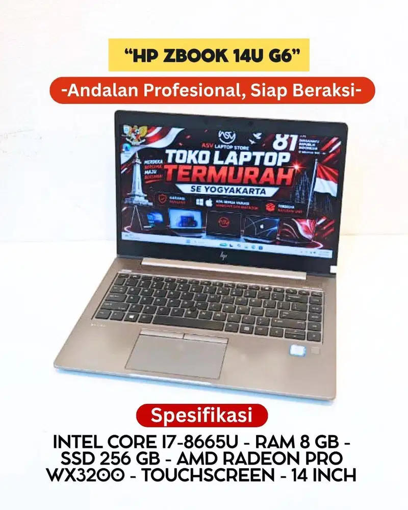 HP ZBOOK 14U G6 I7 8665U RAM 8GB SSD 256GB RADEON PRO WX3200 TOUCH